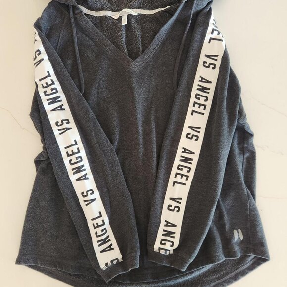 Y2K Victoria’s Secret Sz S VS Angel Gray Pullover hoodie Women's athleisure Cozy - Picture 7 of 11